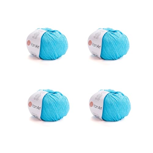 Image of YarnArt Genius Soft Cotton Acrylic Blend Yarn - Amigurumi, Crochet and Knitting -%55 Cotton-45% Acrylic, Craft Yarn for Kids and Adults Garments, Baby Items and Accessories, 174 yds / 50 g
