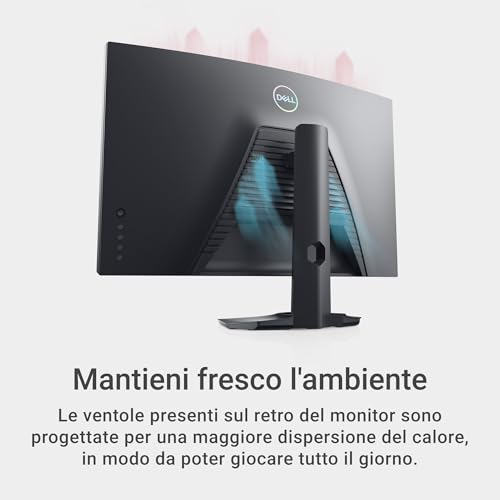 S3222DGM 31.5" QHD (2560x1440) 1800R Monitor Gaming Curvo, 165Hz, VA, 2 ms, AMD FreeSync Premium, 99% sRGB, DisplayPort, 2x HDMI, 3 Anni di Garanzia, Nero - Monitor - Immagine 3