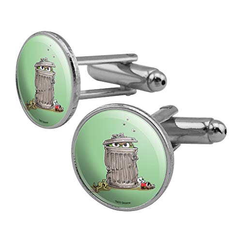 Set De Mancuernas Redondas Oscar The Grouch Color Plata miniatura 1