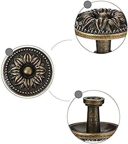Ring Pull，Door Handles,Retro Pull Handles,Round Knobs, 8 Pieces Furniture Knobs 24mm Antique Knob Vintage Cabinet Knobs Vintage Dresser Knobs with Screws (Bronze) (Color : Bronze 5) (Color : Bronze 4