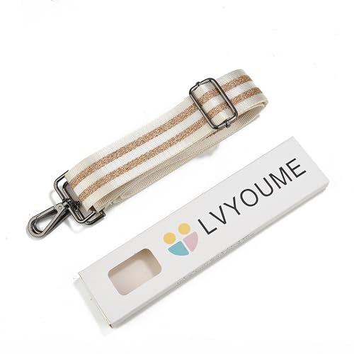 Image of LVYOUME Purse Strap Silver Hardware Wide Bag Straps Replacement Crossbody Adjustable Shoulder Strap for Purses