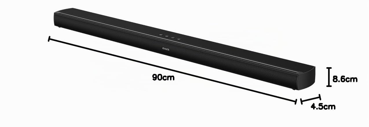 Aiwa Soundbar con subwoofer wireless HE-1200SW 2.1 CH con potenza 120W RMS. Colore nero