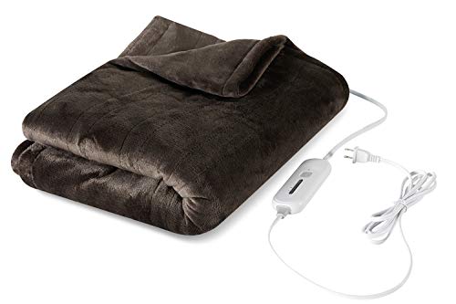 Tefici Electric Heated Blanket Throw with 3 Heating Levels & 4 Hours Auto