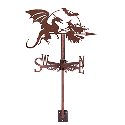 Wetterhahn für Garten Hexe Metall Edelstahl Wetterfahne Garten Outdoor Dachmontage Dekorationen Richtungsanzeiger für Bauernhof Hof Pavillon Schwarz Hexe Wetterhahn für Garten Hexe Metall Edelstahl Wetterfahne Garten Outdoor Dachmontage Dekorationen Richtungsanzeiger für Bauernhof Hof Pavillon Schwarz Hexe