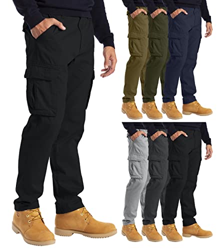 Alamo Men’s Slim Fit Cargo Pants - 100% Cotton Heavy Duty Cargo Work Pants for Men4