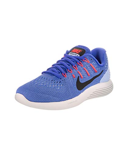 Nike Womens Lunarglide 8 Medium Blue/Black/Aluminum/Hot Punch 5 B (M)
