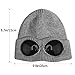 KUYYFDS Knitted Beanie Hat Winter Hat Thermal Skull Cap with Detachable Goggles Ear Protection Thermal Hat Grey