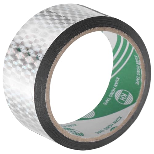 MECCANIXITY Silver Tone Metalized Tape 1.8 Inch x 55 Yards Decor Tape for Craft Detailing Accent Wall, Graphic Arts