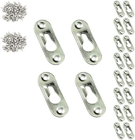 20 Crochets à Fente Claire 20 Mm - Pour Cadres, Tablettes, Décor Mural - Transparent