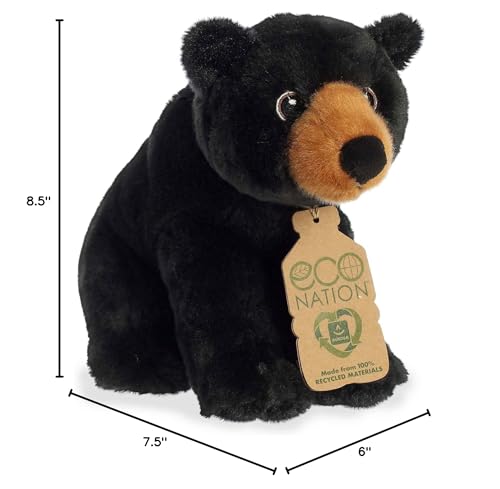 Aurora(r) Responsibly Made Eco Nation(tm) Black Bear Stuffed Animal - Ideal for Playtime Adventures - Perfect for Birthdays or Just Because - Black 9.5 Inches - Image 8