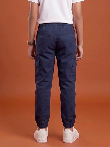 Image of KiddoPanti Boys 100% Twill Cotton Cargo Jogger Pants