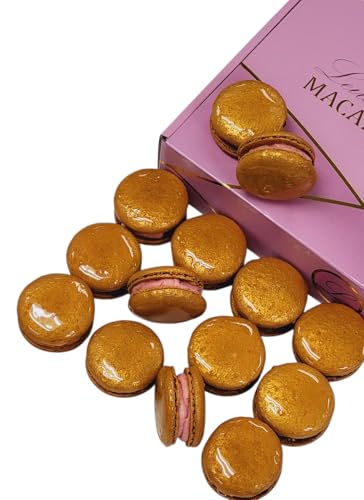 LeilaLove Macaron - 15 gold Macarons vanilla caramel flavor