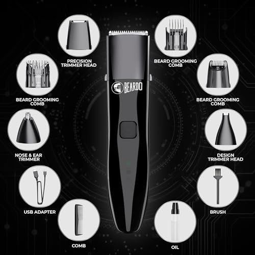 BEARDO Store Beardo Chrome Beast Multipurpose Dark Edition Trimmer Set - Image 4