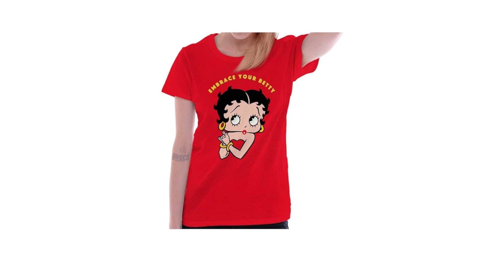 Betty Boop Cartoon Cute Motivational Womens Top Junior