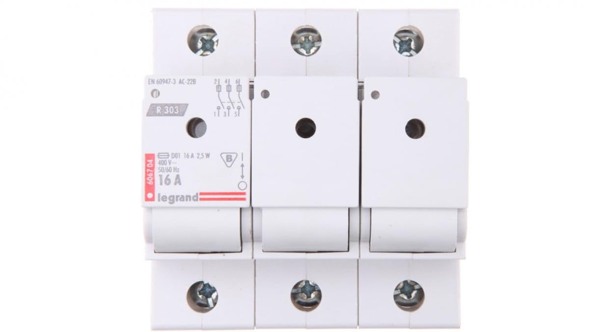 Fuse Switch 3P 16A D01 R303 606704 legrand 3245066067049, lightgrey