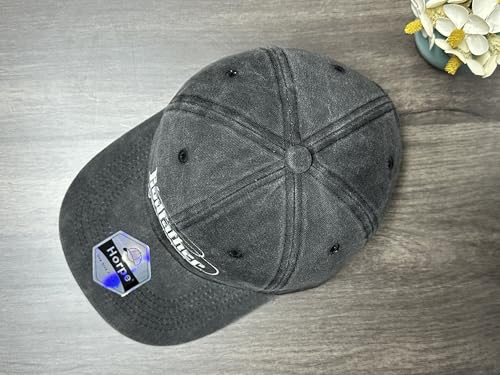 Image of Embroidered Adjustable Baseball Hat for Men Women, Washed Cotton | Premium Embroidery Design, Adjustable Metal Buckle Closure, Simple Lifestyle Wear