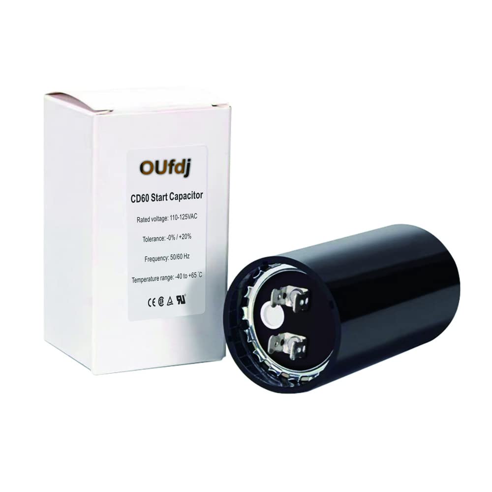 233-280 uf/MFD 110-125 VAC Round Start Capacitor ±20% 50/60 Hz CD60 Round Motor Well Pump Start Capacitor (233-280 uf/MFD)