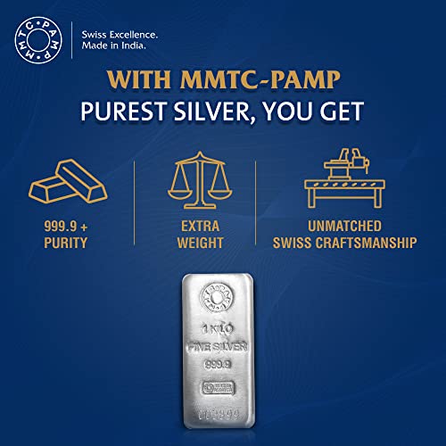 Image of MMTC-PAMP (999.9) Purity 1 kg Silver Casted Bar