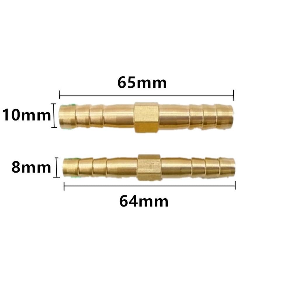 3 4 5 6 8 10 12 14 16 19 25 mm Messing-Schlauchverbinder, gerader Schlauchanschluss, Kupferkupplungsadapter, 4 mm, 4 mm
