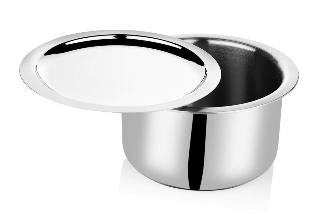 Bhalaria Triply Tope Flat Bottom 12 W/Lid