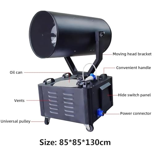 Máquina de nieve profesional de 3000 W, generador de copos de nieve para escenarios con control remoto, alcance de chorro de 10 a 15 m, efecto perfecto para Navidad al aire libre miniatura 5