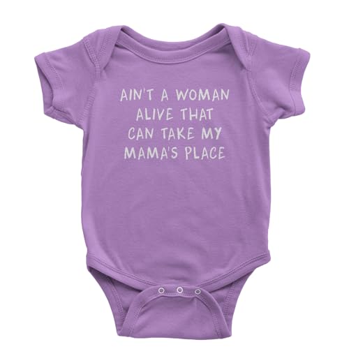 Image of Expression Tees One-Piece Ain't A Woman Alive That Can Take My Mama's Place 12 Months Lavender Romper