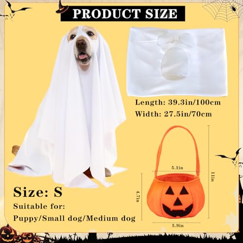 Disfraz de Fantasma para Perro y Gato miniatura 2