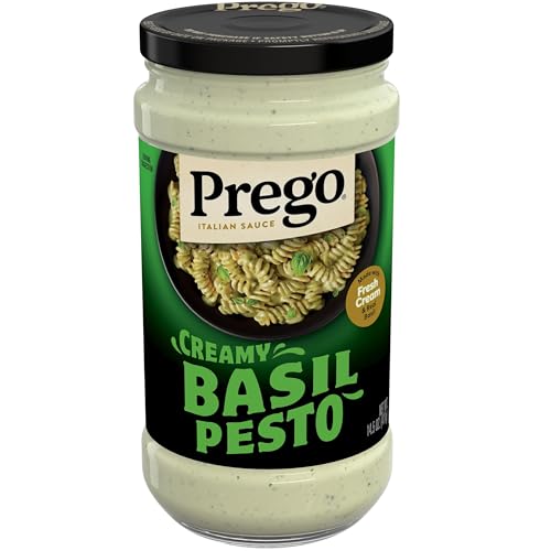 Prego Creamy Basil Pesto Pasta Sauce, 14.5 oz Jar