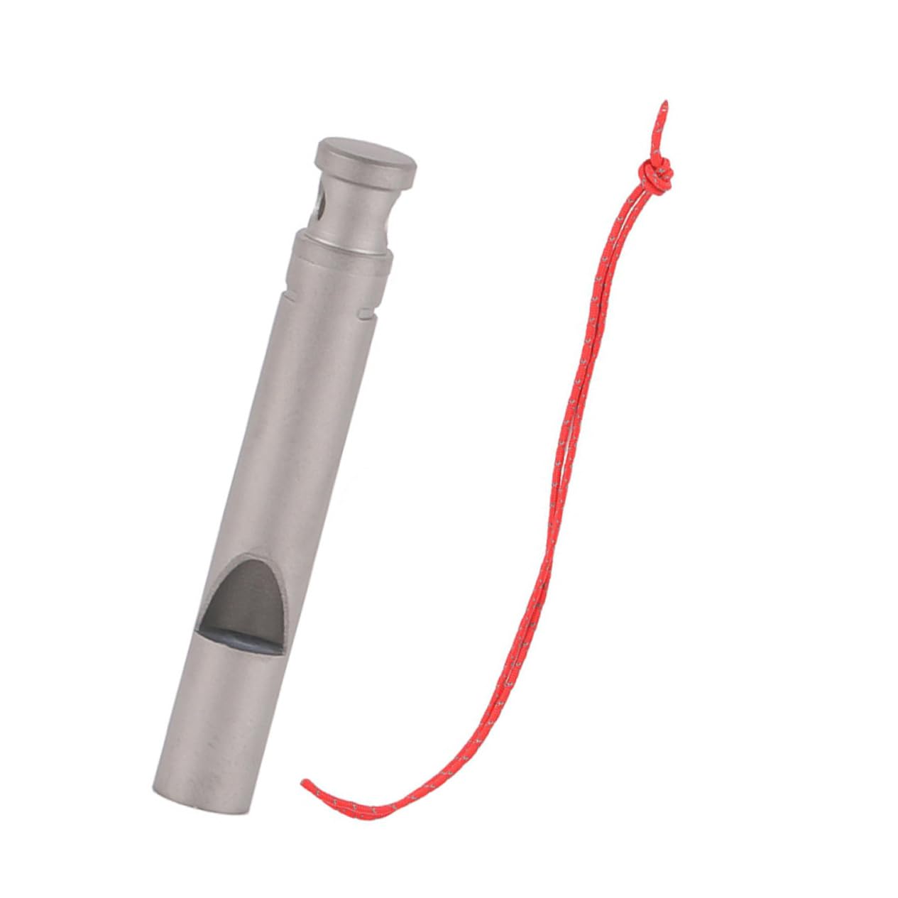 ibasenice 4pcs Camping Accessory Metal Emergency Whistle Decorative Hiking Whistle Lanyard