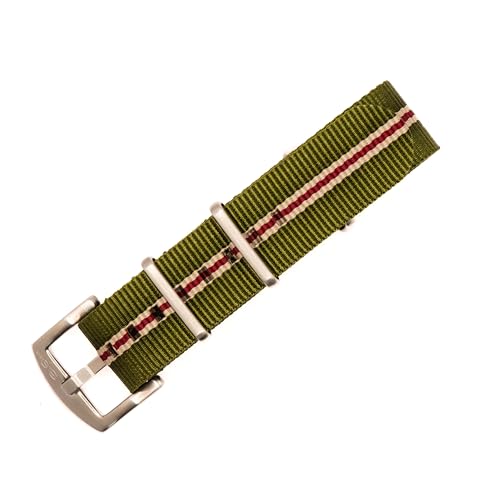 Image of BluShark - Original Collection Military-Style Waterproof Watch Strap, Fits All Timepiece Brands, Durable Nylon Wristwatch Accessories with Stainless Steel Buckle - 18mm, 20mm, 22mm & 24mm Watch Bands