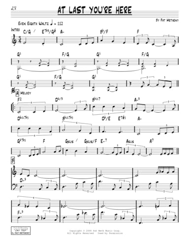 The Pat Metheny Real Book Jazz Fake Book for C Instruments | 147 Songs Including Last Train Home Better Days Ahead and Phase Dance | Hal Leonard Sheet Music for Jazz Musicians and Improvisers - Image 6