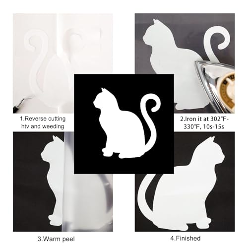 Image of FUNKAKA Heat Transfer Vinyl Reflective White HTV Roll, 12 inch x 20ft Reflective Iron on Vinyl for All Cutter Machine, Easy to Cut & Weed for Heat Vinyl DIY Design