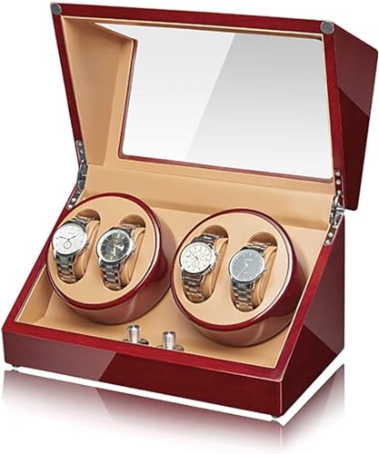 FENOKD Watch Winders Walnut Watch Winding Box Watch Shaker Automatic Mechanical Watch Winder Watch Storagewith Access Control