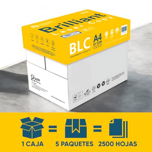 Mundo Home Folios a4 80gr 500 Hojas por Paquete (5 por Caja) - Papel Impresora A4 Multiusos - Hojas Blancas A4 Fotocopiadora - Paquete de Folios Paper - Ideal Imprimir y Escribir (2500, 1 Caja) - imagen 3