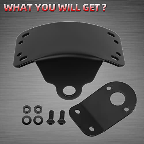 Amazicha Side Mount License Plate Bracket Curved 3/4 Inch Axle Hole Compatible For Harley Touring Sporster Bobber Choppers #TOP6