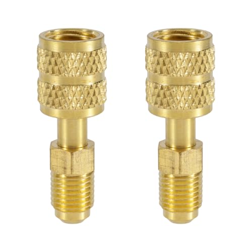 Adaptador Mini Split R410A 5/16" SAE a 1/4" SAE Pack 2 miniatura 1