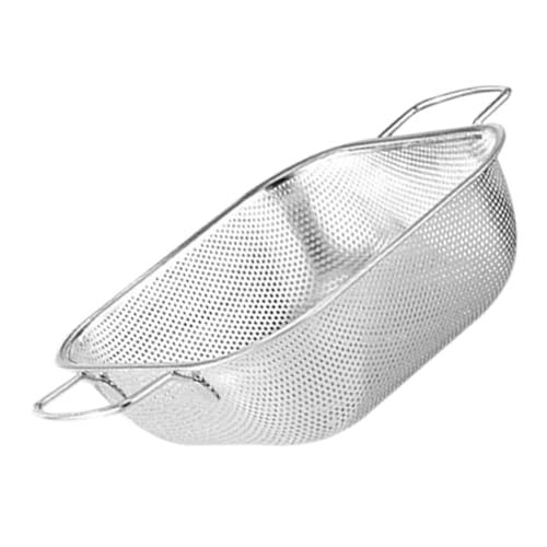 LALADEFIEE Versatile Food Strainers Noodle Pasta Strainer over Sink Drain Basket Fine Mesh for Rice