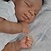 Zero Pam 18 Inch 45 CM Reborn Baby Dolls Realistic Black Boy with Rooted Hair, Lifelike Soft Vinyl Full Body Silicone African American Newborn Sleeping Toddler Boys with Biracial Skin