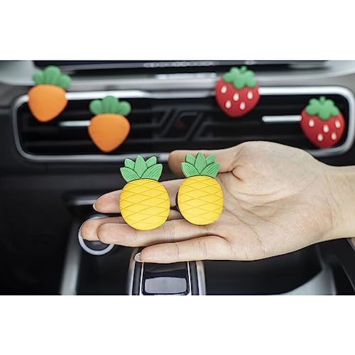 Image of 2 Pcs Pineapples Car Air Vent Clips Perfume Clip Car Decorative Clip,Pineapples