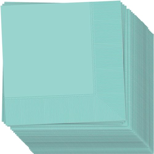 Stunning Robin's Egg Blue 2-Ply Luncheon Napkins 6.5