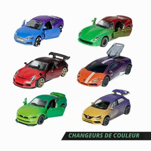 Majorette Changement de Couleur Véhicules Moulés sous Pression Jouets Voitures 1 Unit Modèle Aléatoire