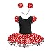 Dressy Daisy Baby-Girls' Polka Dots Halloween Christmas Fancy Dress Dance Costume with Headband Size 12-24 Months Red & Black