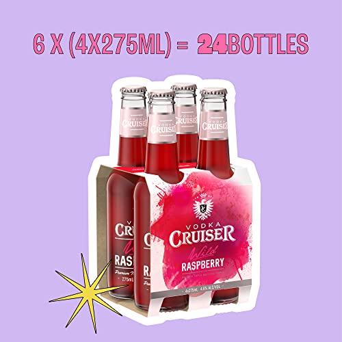 image for Vodka Cruiser Wild Raspberry, Refreshing Flavoured Pre-Mixed Vodka Dri