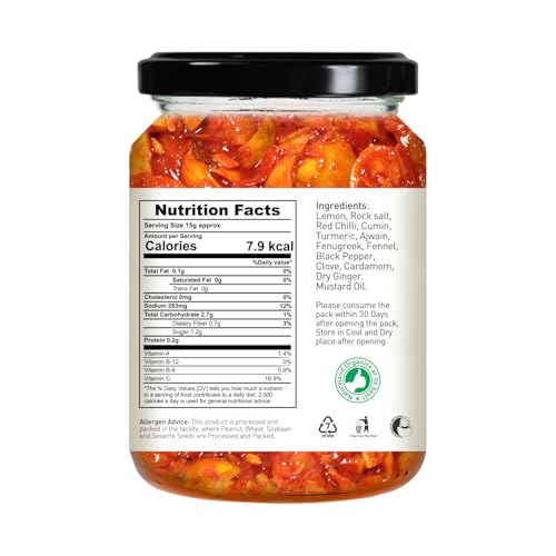 Image of Natureland Organics Lemon Pickle 350 Gm - Organic Healthy Pickles (Pack of 2)
