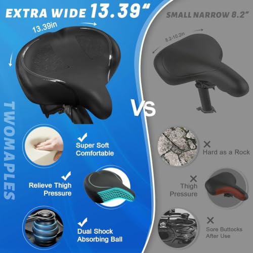Twomaples Oversized Comfort Bike Seat