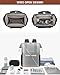 LOVEVOOK Laptop Backpack for Women, 15.6 Inch Work Laptop Bag with USB Port, Fashion Teacher Nurse Backpack Purse, Waterproof Travel Computer Backpack with Organizer Bag, 2PCS, Grey-Black