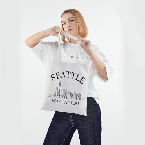 Bolso tote PWHAOO de Seattle, Washington — regalo para amantes de Seattle y viajeros miniatura 3