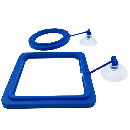 image for NVAAV Feeding Ring with Suction Cup, 4x4 Inches, Aquarium Floating Foo