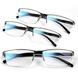 COJWIS 3 pack Lesebrille Herren Damen mit Blaulichtfilter Augenoptik Brille...