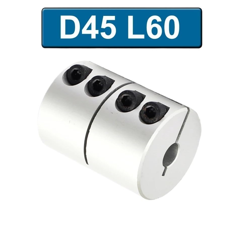 1pc D45 L60 connecteur accouplements d'arbre vis hexagonales moteur coupleur en alliage d'aluminium Arbre réglable(12mm to 16mm)